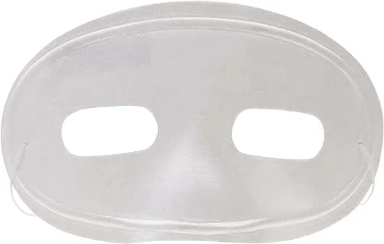 White Satin Domino Masquerade Venetian Eye Mask Adult Costume Accessory One Size - Image 2 of 2