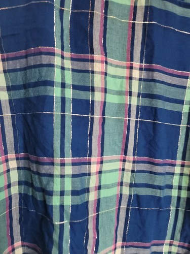 NWT SO Plaid Long Sleeve Top Girls Size 20 Blue Green Silver button up cute - Picture 4 of 5