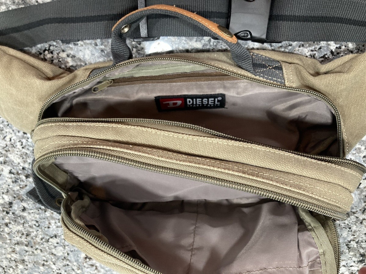 Vintage 90's Diesel Genes Bun Belt Bag Waist Bag Army Green