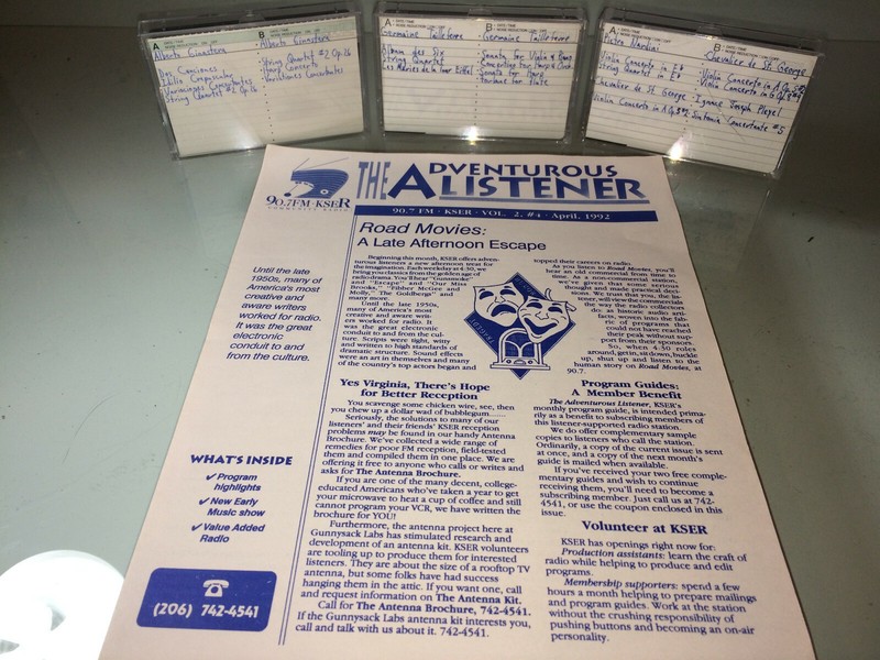 Visage Radio Archive (KSER)(April 1992) with KSER Station Program