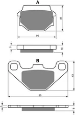 Brake Disc Pads Front R/H Goldfren for 1989 Kawasaki KLF 300 B2 Bayou