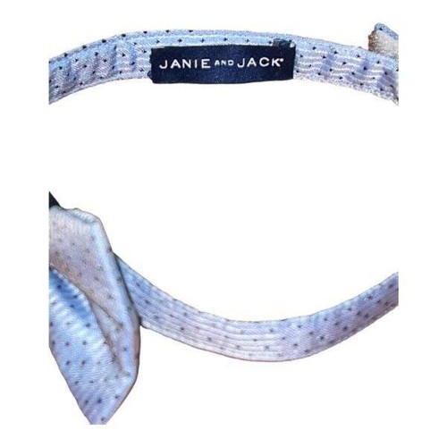 Janie and Jack Boys Bow Tie Blue Dots Bowtie Light Blue Navy Hook & Loop Closure - Picture 2 of 7