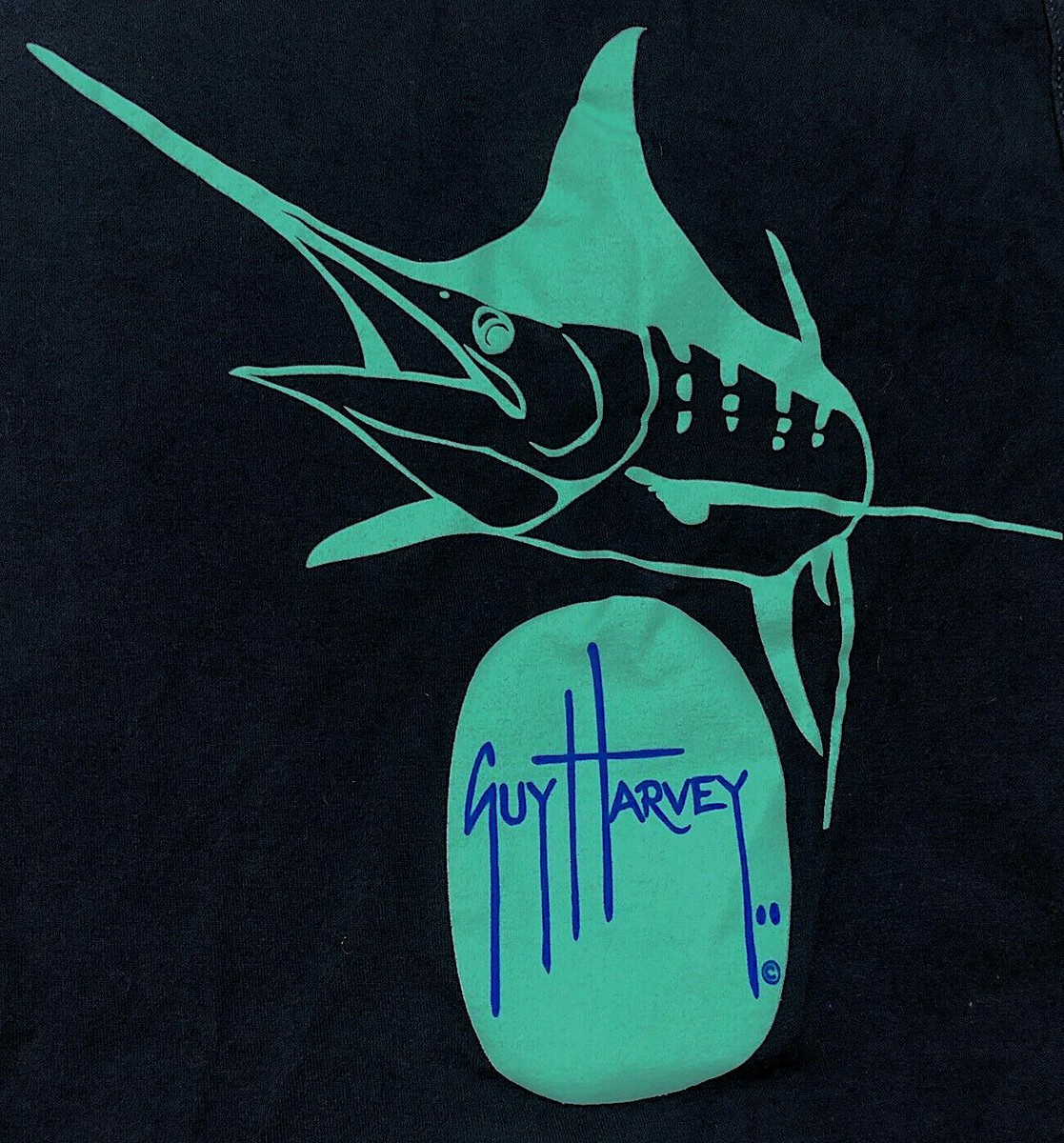 Guy Harvey Marlin Logo Tank Top Nvy Blue Size Small