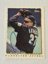 Pete Harnisch 1995 Topps Authentic Signed Autograph Auto Card Houston Astros HTF