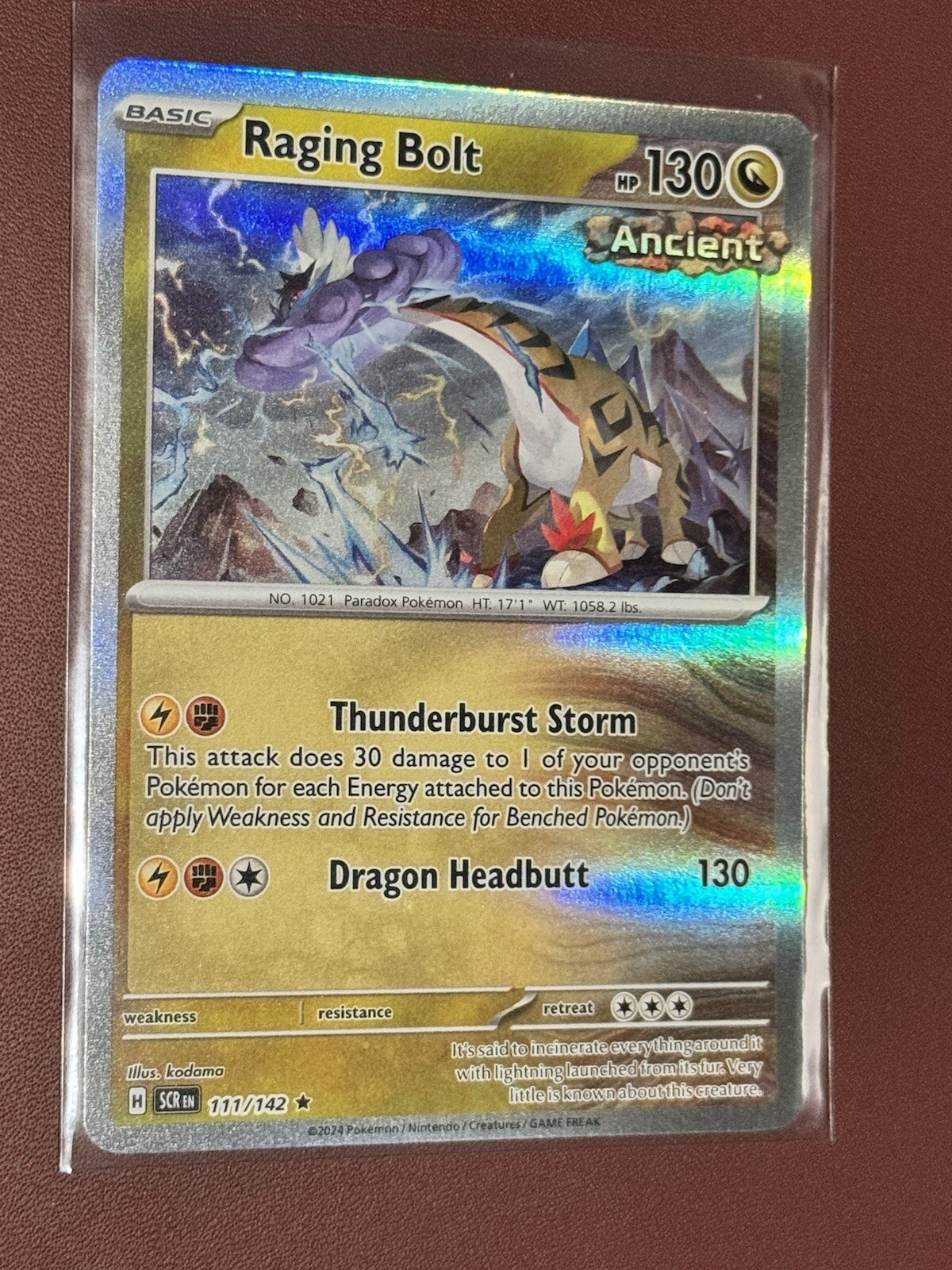 Raging Bolt 111/142 | Holo Rare | Pokemon Stellar Crown NM