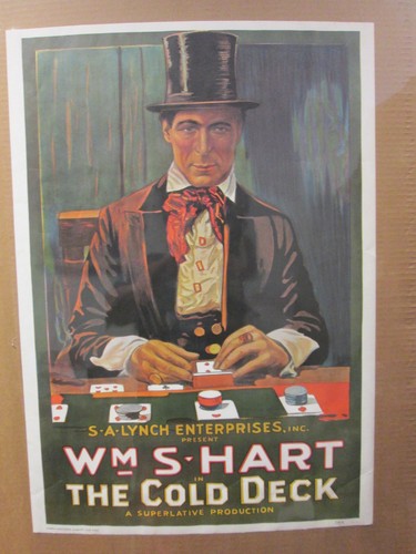 Vintage 1970s The Cold Deck Reprint poster of 1916 original 6430