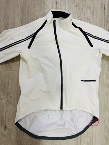Rapha Stowaway Beige Full Zip Lightweight Rain Wind Windbreaker Cycling Jacket - Picture 3 of 11