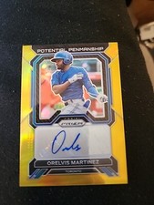 2023 Panini Prizm Potential Penmanship Orelvis Martinez AUTO GOLD /10 SSP