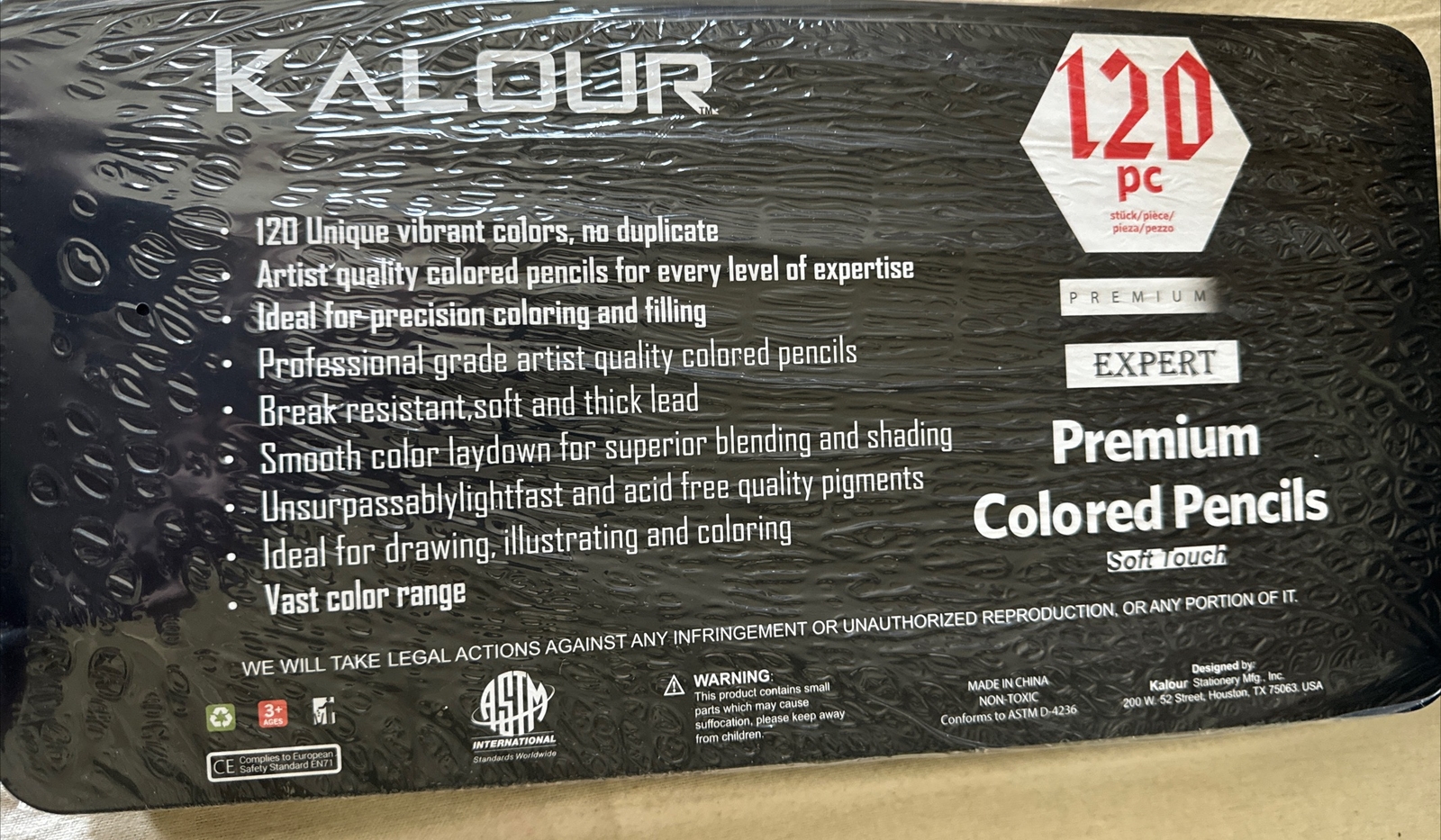 120 Kalour colored pencils in metal case NEW shipping included