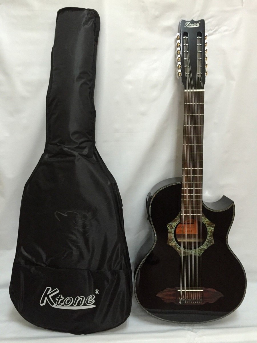 邦楽 CANTA tonight3 12 string Bajo Sexto Acoustic Electric Guitar Black, with