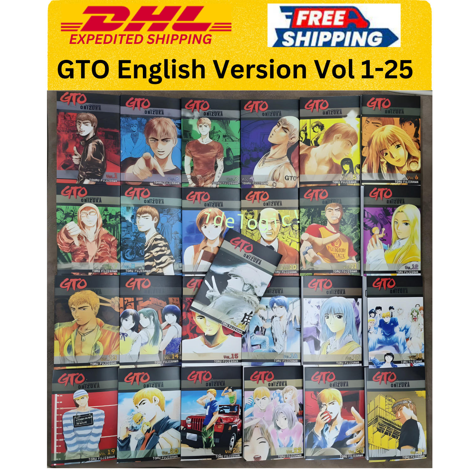 Great Teacher Onizuka GTO Complete English Manga Comic Full Set Vol. 1-25 Fast