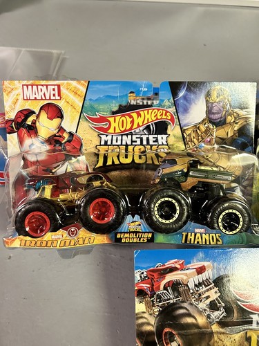 Hot Wheels Monster Trucks - Demolition Doubles - Thanos/Ironman, ๐ฆ Vs Orca ๐! - Picture 4 of 6
