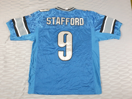 Detroit Lions Matthew Stafford #9 Football NFL Reebok Jersey Size46 - Picture 8 of 11