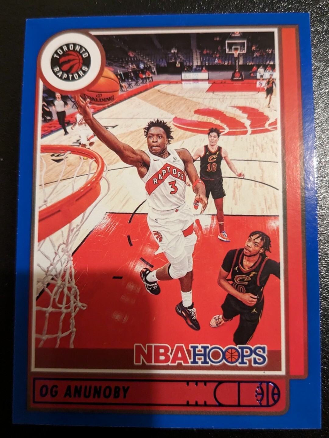 2021-22 Panini NBA Hoops Basketball OG Anunoby Blue Parallel #99 Toronto Raptors