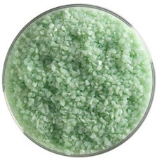 0112 Mint Green 90 COE MEDIUM Full Jar One Pound Bullseye Frit Glass