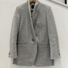 Ladies Wool Cashmere Felicie Blazer By Isabel Marant - Grey Eu36 Rrp£780
