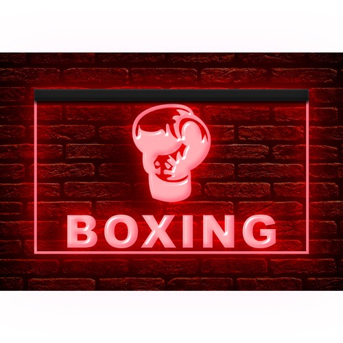 Thai Boxing Gym Room Interior Man Cave Home Decor Display Night Light Neon Sign