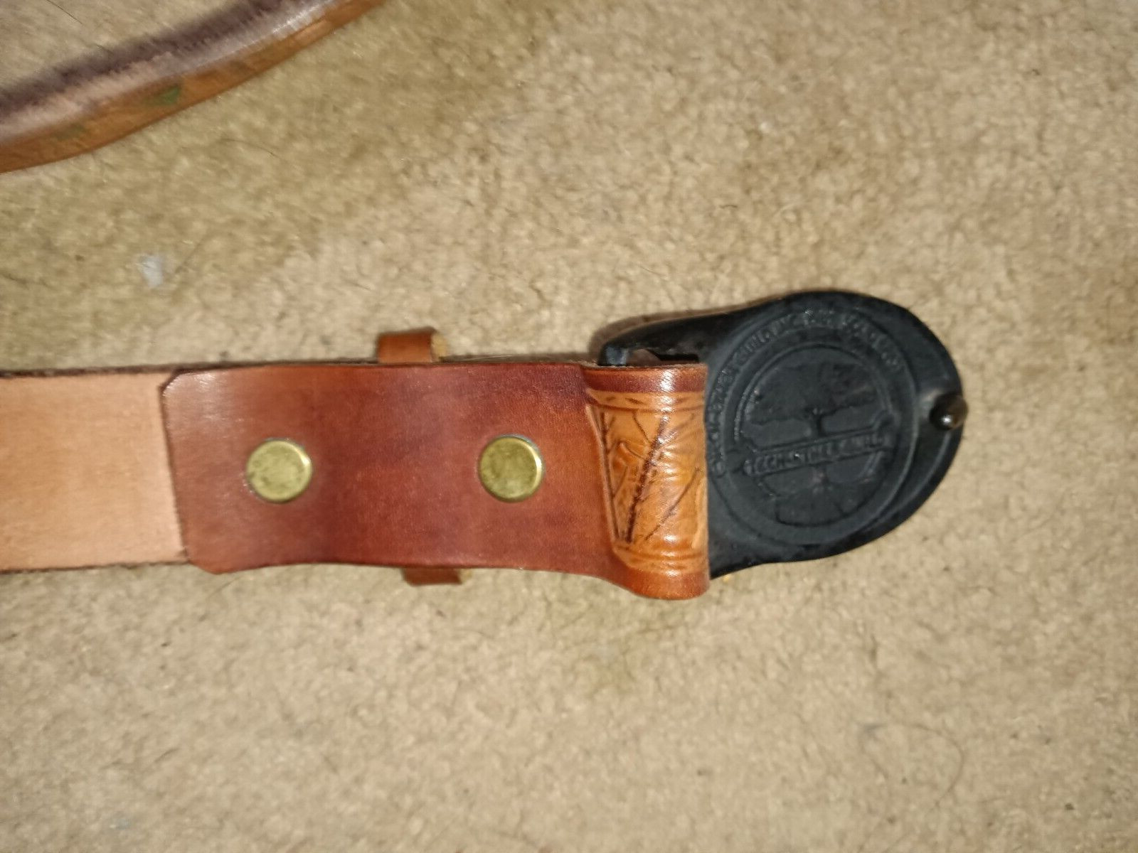 1981 Tech Ether Guild Deer Buck Solid Brass Belt … - image 5