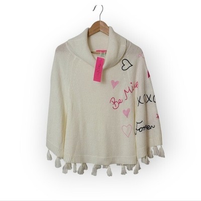 NWT Rare Lilly Pulitzer Kip Wrap Coconut Love Toss Sweater Be Mine XXS/XS