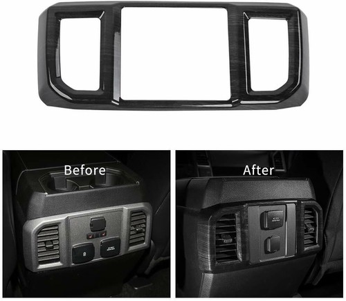 Molded Black Wood Grain Rear Air Vent Cover Bezel Trim for 17-22 Ford F250 F350 - Picture 5 of 5