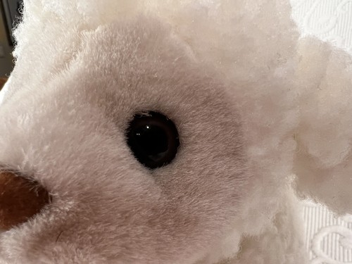 Mervyns Playful Pals Lamb Sheep 10" Plush Stuffed Sherpa Wooly Bell Ribbon Ivory - Picture 4 of 13