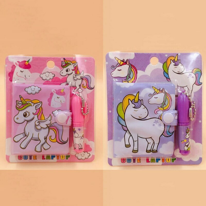 Girls Unicorn Diary Mini Notebook and Pen Set New Free Ship Cute