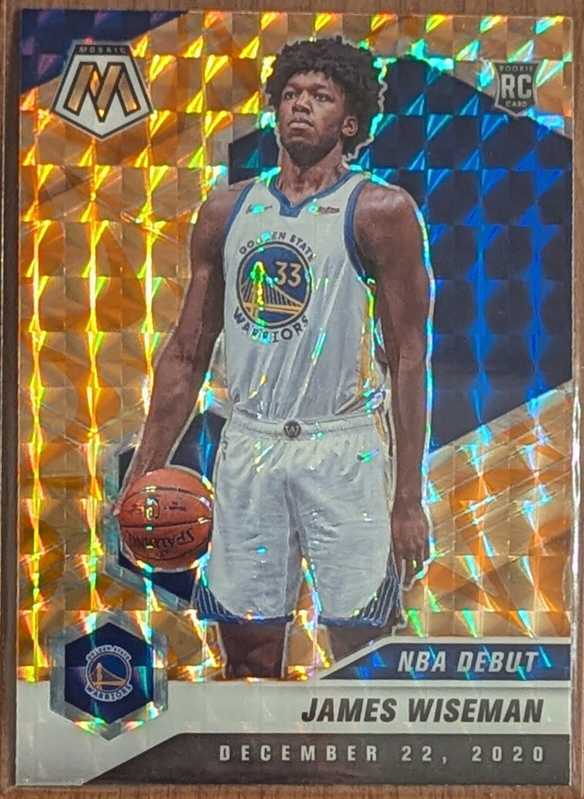 JAMES WISEMAN 2020-21 Panini Mosaic Orange Reactive RC Rookie #266 Warriors