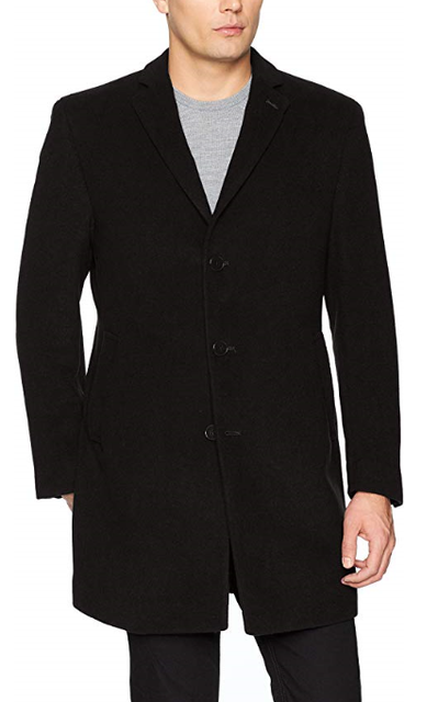calvin klein slim fit overcoat