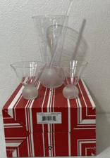 Macy’s Leonard Florence 3 Peice Glass Martini Set