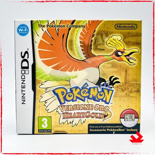 POKÉMON GOLD HEART GOLD + POKÉWALKER COMPLETE ITA NINTENDO DS 3DS 2DS POKEMON