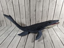 JURASSIC WORLD: Super Colossal Mosasaurus Real Feel Toy Dinosaur