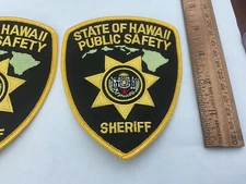 State Of Hawaii Public Safety Sheriff collectors  patch New Tracking and Insured