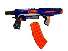 Pistola Freccette Nerf Elite Rampage con 10 Clip Banana Mag Soft Foam Testata e Funzionante