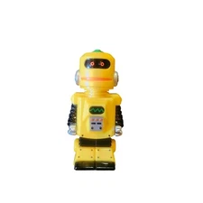 Constructive Playthings Yellow Robot Figure Space Mission Rocketship