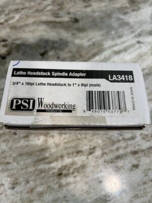 PSI Woodworking Lathe Headstock Spindle Adapter 3/4'' x 16tpi NEW LA3418