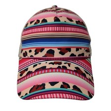 Unbranded Ponyback Strapback Trucker Hat Multi OS Adjustable Mesh Back Leopard