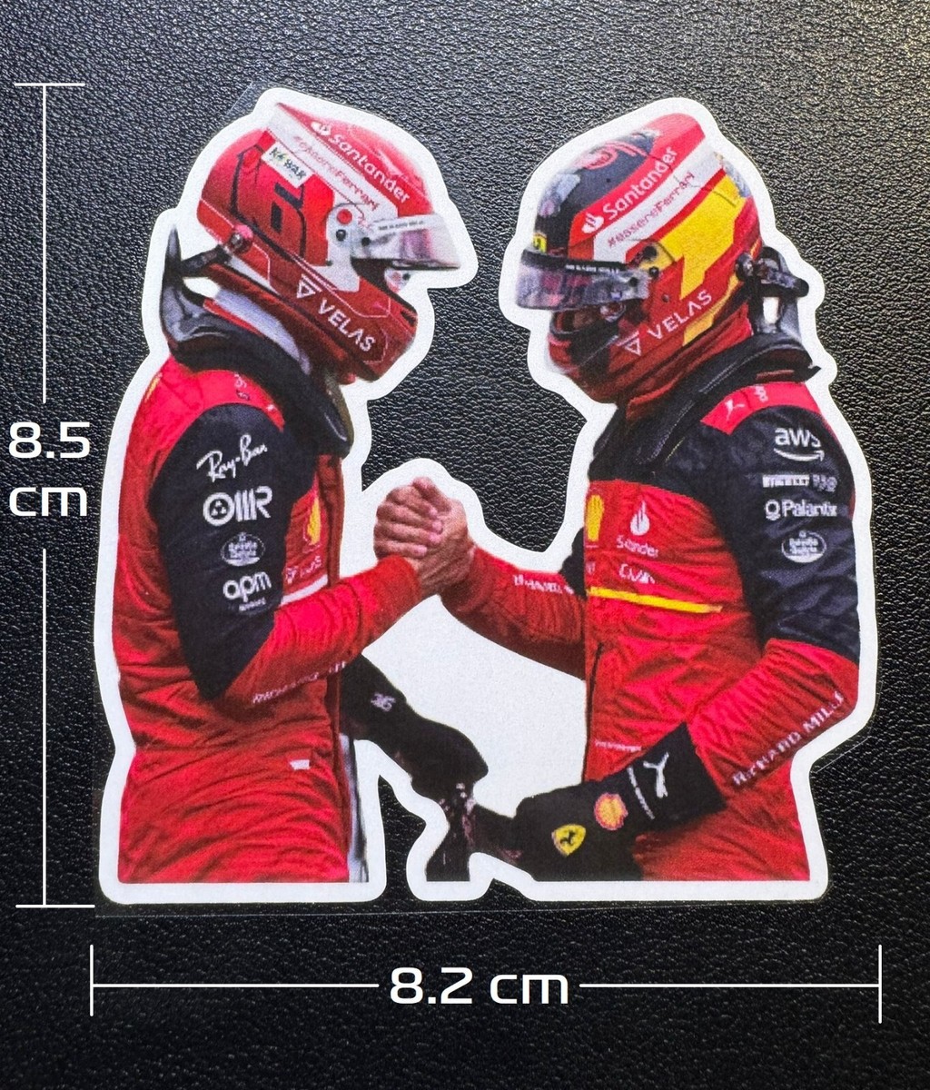 Charles Leclerc Carlos Sainz Handshake F1 Formula Driver Sticker