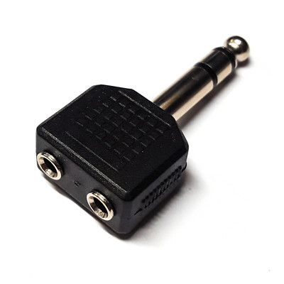 1/4'' TRS Stereo Male to Dual 1/8'' 3.5mm Female Jack Audio Y Splitter Adapter New