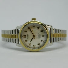 Timex Indiglo Two-Tone Quartz Analog Women's Watch Sz. 6 1/4" New Battery