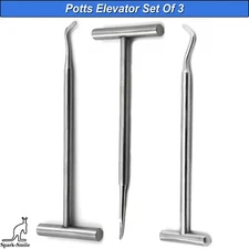 Surgical Tooth Extraction Potts Root Elevator Oral Surgery Implant Instrument CE