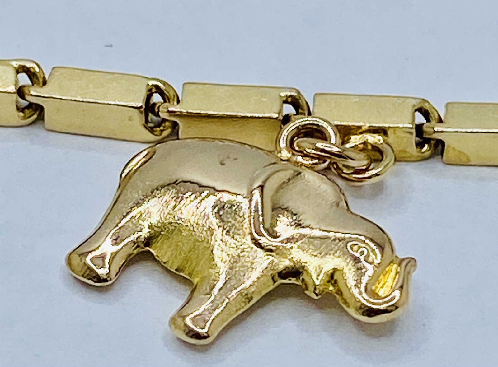 18kt Yellow Gold , Elephant Charms Bracelet eBay