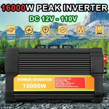 16000W Peak Home Inverter DC 12V-110V Pure Sine Wave Power Inverter for Car & RV