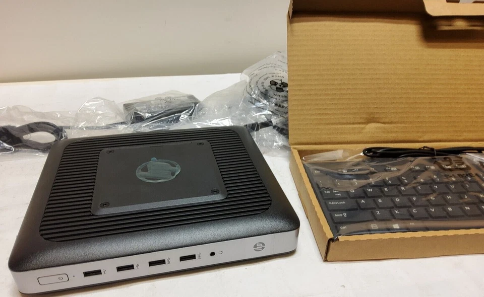 New HP t630 Thin Client Mini Desktop Computer AMD GX-420GI 16GB - Black/Silver - Image 3 of 4