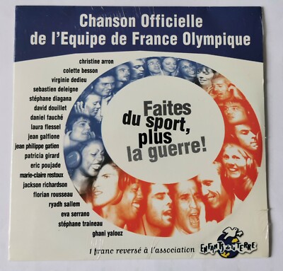 2 TITRES CD SINGLE (NEUF/SCELLE)FAITES DU SPORT PLUS LA GUERRE(FRANCE OLYMPIQUE)
