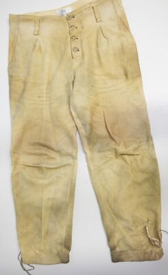 Lange Lederhose gelb evtl. Hirschleder echt Vintage von Spieth & Wensky Gr.50
