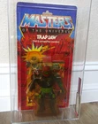MASTERS OF THE UNIVERSE TRAP JAW VINTAGE FIGURE MATTEL AFA 1983 W/ RING SKELETOR