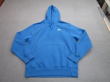 Nike Sportswear Club Fleece Pullover Hoodie Mens S Royal Blue Embroidered logo