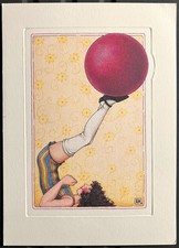 Mary ENGELBREIT Greeting Card. BIRTHDAY. Girl  A Red Ball. unused  env. 2002
