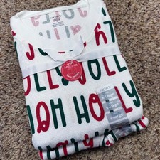 Carters Adult Womens XLarge Pajama Set "OH JOLLY" Christmas Holiday Waffle Knit