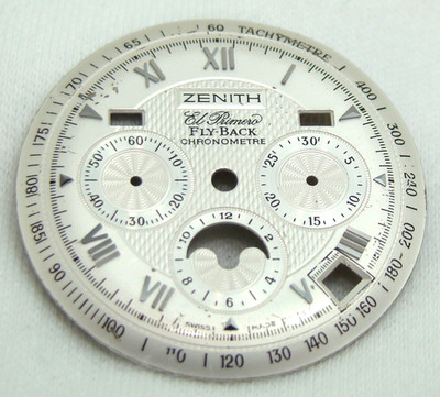 ZENITH CHRONOMASTER EL PRIMERO SILVER GUILLOCHE WATCH DIAL for Calibre 410